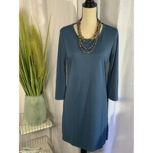 NEW Florida Designer Women’s L Long Flair Sleeve Blue Jersey Dress UV50 NWT
